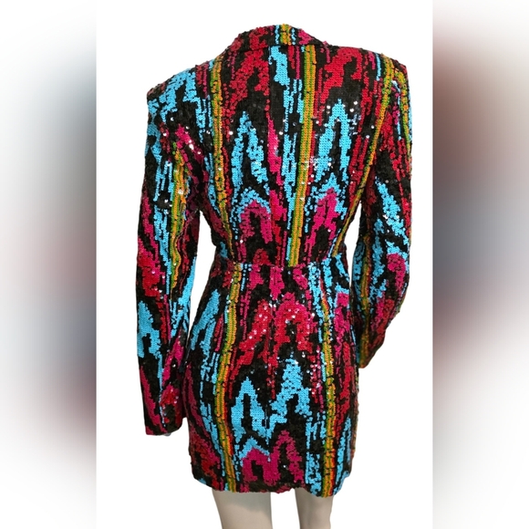 Nasty Gal Vibrant Sequin Mini Dress NWT SIze 6 - Picture 7 of 17